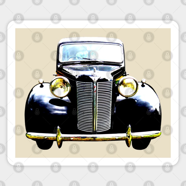 Austin Ten 1940s British classic car high contrast Sticker by soitwouldseem